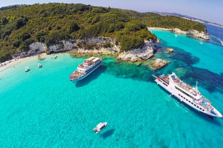 Cruise from Corfu to Paxos and Antipaxos with Blue Caves visit