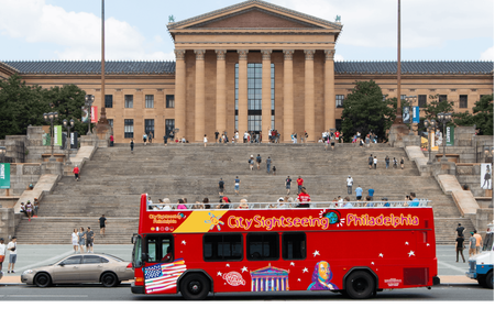 City Sightseeing hop-on hop-off bus tour of Philadelphia