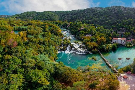 Speed boat tour to the Krka National Park with lunch
