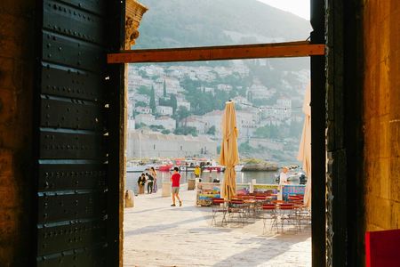 The awakening of Dubrovnik and first morning coffee
