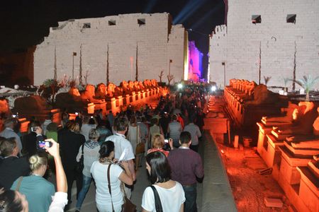 Sound and light show at the Karnak Temple from Luxor