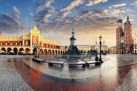 Self guided tour with interactive city game of Krakow
