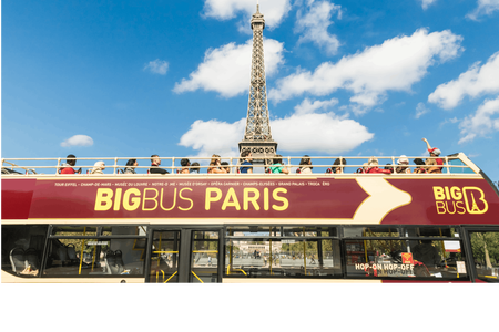 48h hop-on hop-off Big Bus tour of Paris with panoramic river cruise