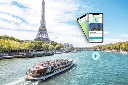 Seine river cruise and Eiffel Tower district tour on your smartphone