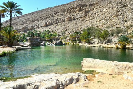 Private tour to Wadi Bani Khalid and desert villages from Muscat with lunch