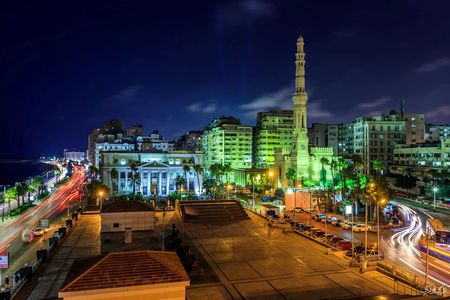 Alexandria night tour with sea food dinner