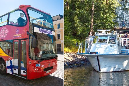 Helsinki combo: Hop on Hop off bus tour 24h & Beautiful Canal Route, archipelago cruise 1.5h