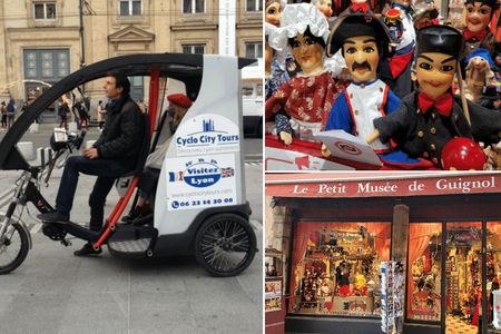 360 pedicab tour of Lyon with Guignol museum visit