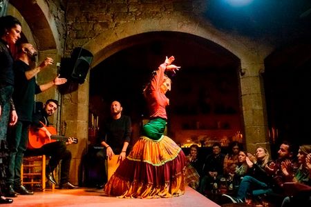 Barcelona old town tour with flamenco show and tapas