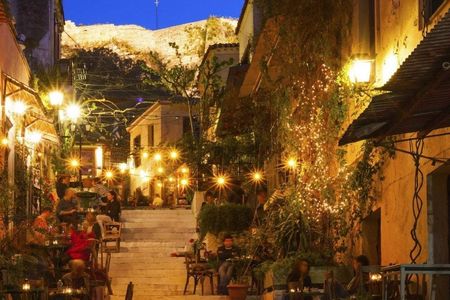 City highlights evening group tour with meze dinner in Athens