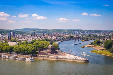 Self guided tour with interactive city game of Koblenz