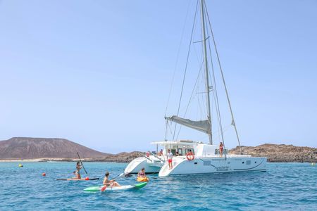 Luxury adults-only catamaran cruise from Corralejo with paella