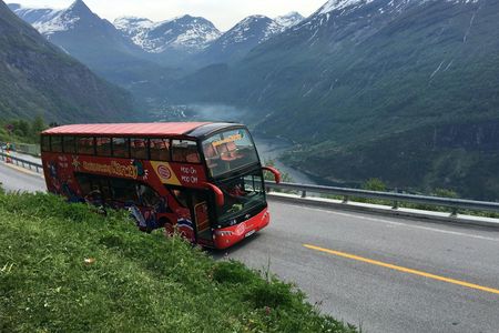 City Sightseeing hop-on hop-off bus tour of Geiranger