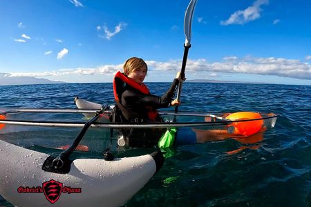 Clear kayak reef tour with pontoons in Maui