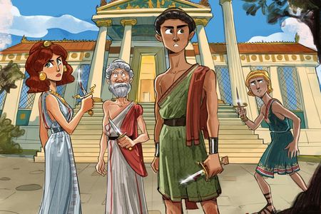 Live interactive ancient Greek murder mystery game in Athens