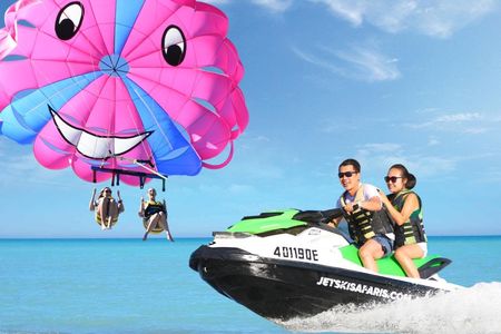 Parasailing and jet ski safari combo
