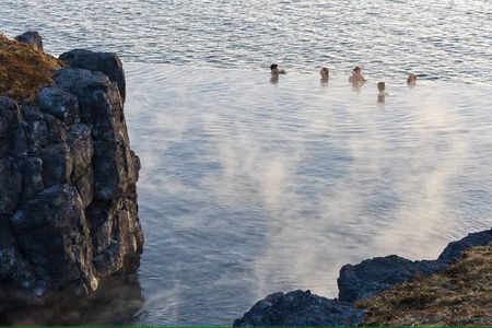 Sky Lagoon experience with roundtrip transfer in Reykjavik