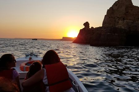 Ponta da Piedade boat tour at sunset
