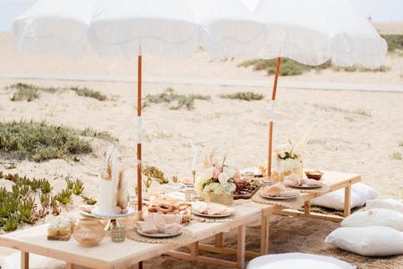 Private picnic on a Saint Martin beach