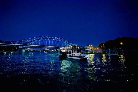 Night cruise on the Vistula in Krakow
