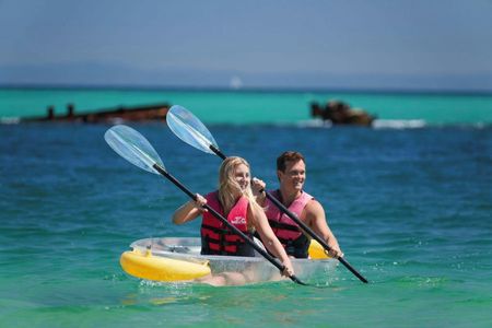 Moreton Island kayaking, snorkeling and sandboarding day tour
