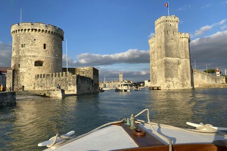 Wooden boat cruise in the bay of La Rochelle