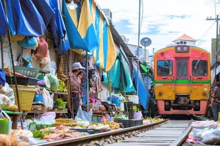 Amphawa Floating Market and Maeklong Railway Market tour