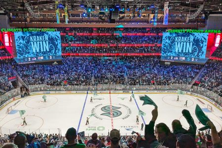 Seattle Kraken ice hockey game ticket at Climate Pledge Arena