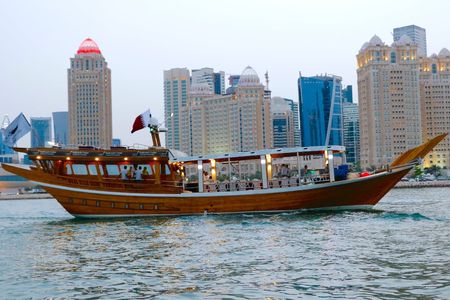 Doha sightseeing cruise onboard an Arabic dhow boat