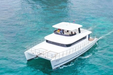 Luxury Krabi coast sunset cruise by catamaran with snorkel and BBQ