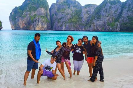 Krabi to Phuket day trip with private longtail boat tour in Phi Phi