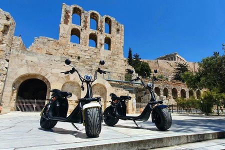 Guided tour of the Acropolis area of Athens by electric scooter