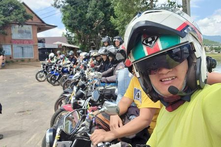 Guided countryside loop motorcycle day tour in Dalat