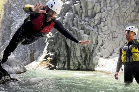 Body rafting along Alcantara River