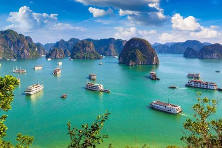 Full-Day Halong Bay, Surprising Cave and Titop Island Guided Tour