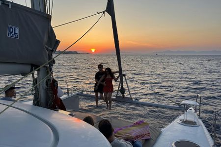 Private Sunset Catamaran Cruise from Rhodes with Dinner