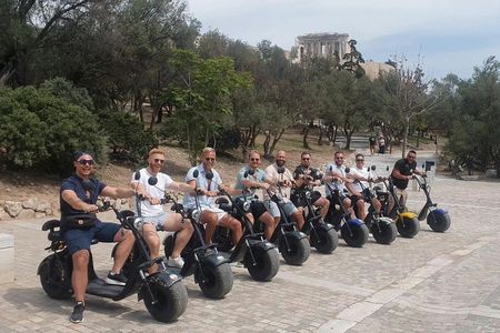 Action Camera Adventure Tour around the Acropolis by E-Scooter
