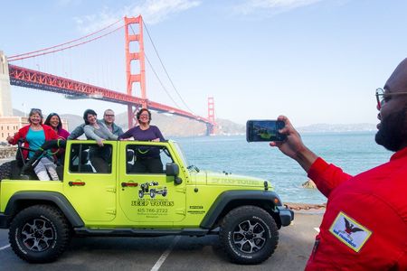 Private city, Muir Giant Redwoods and Sausalito convertible jeep tour