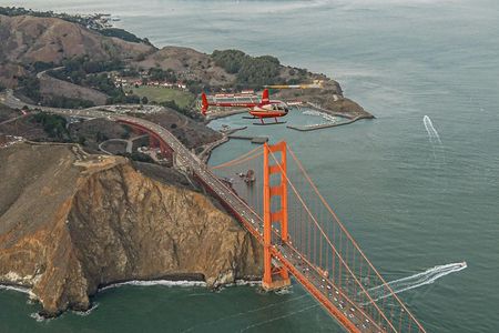 Golden Gate bridge helicopter ride