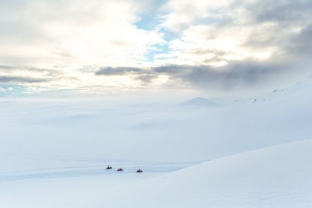 Langjökull glacier and ice tunnel snowmobile tour
