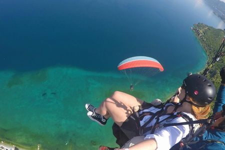 Paragliding experience with pick up in Ohrid