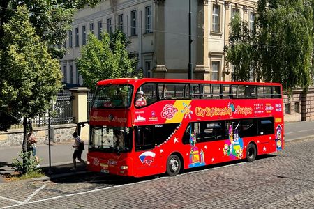 City Sightseeing hop-on hop-off bus tour of Prague with optional boat tour