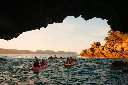 Alcudia guided sea kayaking tour with snorkeling