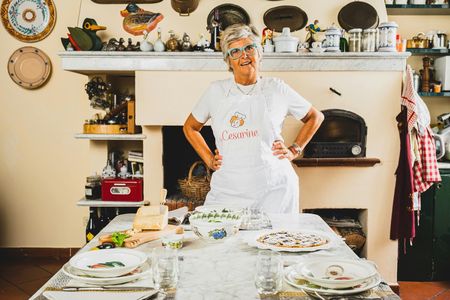 Dining Experience and Cooking Show at a Cesarina's Home in Genoa