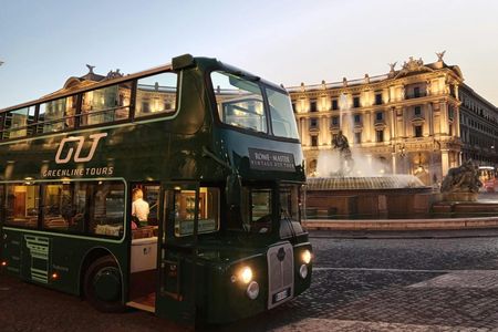 Rome open bus night tour with tasting stop