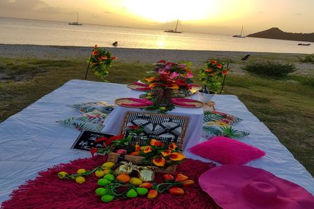 Luxury beachfront picnic with butler in St. Lucia