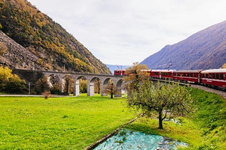 Bernina Red Train and St. Moritz Journey from Milan