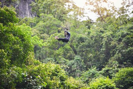 Krabi Zipline Adventures with Abseiling and Rock Climbing