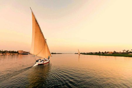 Sunset Cruise by Traditional Felucca with Luxor Temple by Night