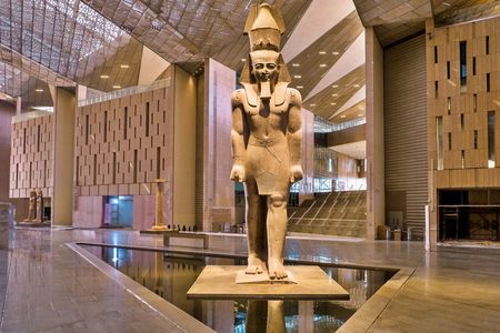 The New Grand Museum and Giza Pyramids with Flights from Hurghada